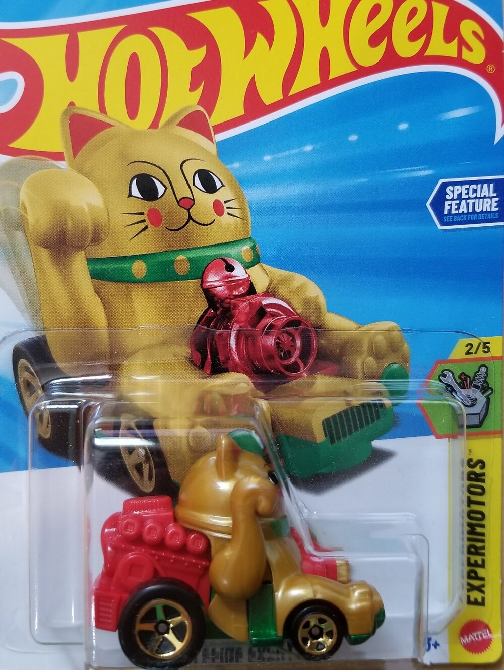 Mattel Hot Wheels Feline Lucky Gold Maneki Neko Toy Car